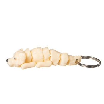 Brelok 3D golden retriever kremowe umaszczenie druk 3D